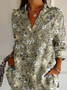 Chemises Femmes Décontracté Floral Printemps / Automne Polyester Micro-élasticité Quotidien Manches Longues Régulier Trapèze