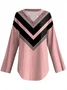 Blouses Géométrique Simple Été Coton Aucune élasticité Quotidien Demi Manche Régulier Droit pour Femmes