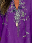 Blouses Femmes Élégant Floral Été Aucune élasticité Quotidien Ample Col Châle Régulier Régulier