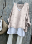 T-shirts en Lin Printemps / Automne Chat Polyester Quotidien Ample Régulier Trapèze Régulier pour Femmes