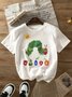 T-shirts Décontracté Imprimé d'Animal Été Micro-élasticité Quotidien Manches Courtes Régulier Trapèze Régulier pour Femmes