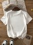 T-shirts Décontracté Imprimé d'Animal Été Micro-élasticité Quotidien Manches Courtes Régulier Trapèze Régulier pour Femmes