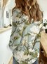 Chemises Décontracté Floral Printemps / Automne Polyester Quotidien Manches Longues Trapèze Régulier Col de Chemise pour Femmes