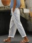 Pantalons Décontracté Printemps / Automne Ethnique Géométrie Naturel Micro-élasticité Quotidien Coupe Régulière Droit Régulier pour Femmes