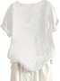 Blouses Femmes Simple Été Papillon Coupe Régulière Demi Manche Col Rond Régulier Droit Régulier