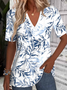 T-shirts Décontracté Floral Été Quotidien Ample Manches Courtes Régulier Régulier T.-N.-L. pour Femmes