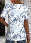 T-shirts Décontracté Floral Été Quotidien Ample Manches Courtes Régulier Régulier T.-N.-L. pour Femmes