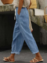 Pantalons Décontracté Printemps / Automne Chevrons Polyester Naturel Ample Long Droit Pantalon baggy pour Femmes