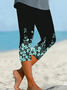 Pantalons Décontracté Floral Été Quotidien Coupe Régulière Corsaire Legging Droit T.-N.-L. pour Femmes