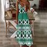 Femmes Géométrique Vert Col V Confortable Robe Maxi Décontracté