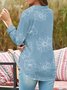 Chemises Femmes Décontracté Floral Printemps / Automne Coton Quotidien Coupe Régulière Régulier Trapèze Col de Chemise