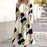 Femmes Floral Abricot Col Rond Confortable Robe Maxi Décontracté