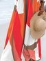 Combinaisons Vacances Été Multicolore Bloc Naturel Coupe Régulière Coton Et Lin Long Top Débardeur Régulier pour Femmes