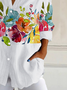 Chemises Femmes Décontracté Floral Printemps / Automne Polyester Aucune élasticité Manches Longues Régulier Régulier T.-N.-L.
