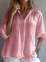 Chemises Femmes Décontracté Plain Printemps / Automne Micro-élasticité Quotidien Coupe Régulière Régulier Régulier Col de Chemise