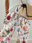 Pantalons Femmes Décontracté Floral Printemps / Automne Naturel Ample Long Droit Régulier Pantalon baggy