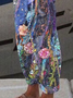 Pantalons Femmes Décontracté Floral Printemps / Automne Polyester Imprimé Quotidien Long Droit Pantalon baggy