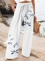 Pantalons Femmes Décontracté Libellule Printemps / Automne Polyester Naturel Micro-élasticité Quotidien Ample Long