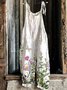 Combinaisons Décontracté Floral Été Coton Micro-élasticité Quotidien Long Trapèze Régulier pour Femmes
