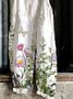 Combinaisons Décontracté Floral Été Coton Micro-élasticité Quotidien Long Trapèze Régulier pour Femmes