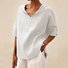 Blouses Femmes Rue Plain Été Polyester Col V Ample Régulier Droit Régulier