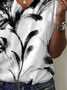 T-shirts Femmes Décontracté Floral Été Imprimé Jersey Manches Courtes Droit Régulier T.-N.-L.