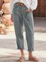 Pantalons Décontracté Plain Printemps / Automne Naturel Micro-élasticité Faire la navette Coupe Régulière Pantalon droit Régulier pour Femmes