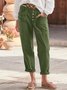 Pantalons Décontracté Plain Printemps / Automne Naturel Micro-élasticité Faire la navette Coupe Régulière Pantalon droit Régulier pour Femmes