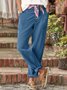 Pantalons Décontracté Plain Printemps / Automne Naturel Micro-élasticité Faire la navette Coupe Régulière Pantalon droit Régulier pour Femmes