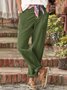 Pantalons Décontracté Plain Printemps / Automne Naturel Micro-élasticité Faire la navette Coupe Régulière Pantalon droit Régulier pour Femmes