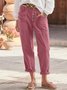 Pantalons Décontracté Plain Printemps / Automne Naturel Micro-élasticité Faire la navette Coupe Régulière Pantalon droit Régulier pour Femmes