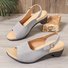 Mocassins Vacances Plain Toutes Les Saisons Faire la navette Talon de Bloc Bout Rond PU Après le laçage PU pour Femmes