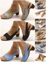Mocassins Vacances Plain Toutes Les Saisons Faire la navette Talon de Bloc Bout Rond PU Après le laçage PU pour Femmes