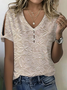 T-shirts Femmes Décontracté Floral Été Polyester Micro-élasticité Quotidien Manches Courtes Ligne T Régulier