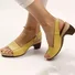 Mocassins Vacances Plain Toutes Les Saisons Faire la navette Talon de Bloc Bout Rond PU Après le laçage PU pour Femmes