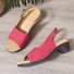 Mocassins Vacances Plain Toutes Les Saisons Faire la navette Talon de Bloc Bout Rond PU Après le laçage PU pour Femmes