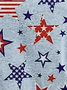 T-shirts Femmes Décontracté Été Drapeau des États-Unis Col V Coupe Régulière Manches Courtes Régulier Trapèze Régulier