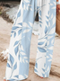 Pantalons Décontracté Printemps / Automne Plantes Coton Quotidien Ample Droit Régulier Pantalon baggy pour Femmes