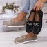 Mocassins Femmes Simple Plain Toutes Les Saisons Bal Talon Bas Bout Rond PU à Enfiler Mocassins