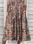 Femmes Floral Comme Image Col Rond Confortable Imprimé Robe Maxi Décontracté