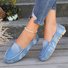 Chaussures à Tige Basse Femmes Décontracté Plain Toutes Les Saisons à Talon Plat Bout Rond Tissu de Toile Caoutchouc à Enfiler