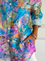 Chemises Femmes Décontracté Abstrait Printemps / Automne Polyester Ample Manches Longues Régulier Régulier T.-N.-L.