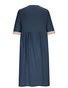 Femmes Plain Bleu Clair Col V Confortable Joint Fendu Robe Maxi Décontracté