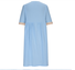 Femmes Plain Bleu Clair Col V Confortable Joint Fendu Robe Maxi Décontracté