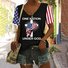 T-shirts Décontracté Floral Été Micro-élasticité Quotidien Coupe Régulière Manches Courtes Régulier Trapèze pour Femmes