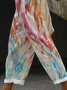 Pantalons Décontracté Abstrait Printemps / Automne Imprimé Naturel Aucune élasticité Quotidien Long Droit pour Femmes