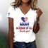 T-shirts Décontracté Floral Été Coton Micro-élasticité Manches Courtes Régulier Trapèze Régulier pour Femmes