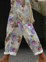 Pantalons Décontracté Floral Printemps / Automne Imprimé Aucune élasticité Ample Droit Régulier Pantalon baggy pour Femmes