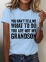 T-shirts Décontracté Été Lettres de texte Coton Micro-élasticité Ample Col Rond Régulier Droit pour Femmes