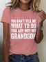 T-shirts Décontracté Été Lettres de texte Coton Micro-élasticité Ample Col Rond Régulier Droit pour Femmes